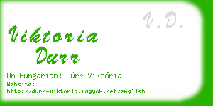 viktoria durr business card