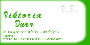 viktoria durr business card